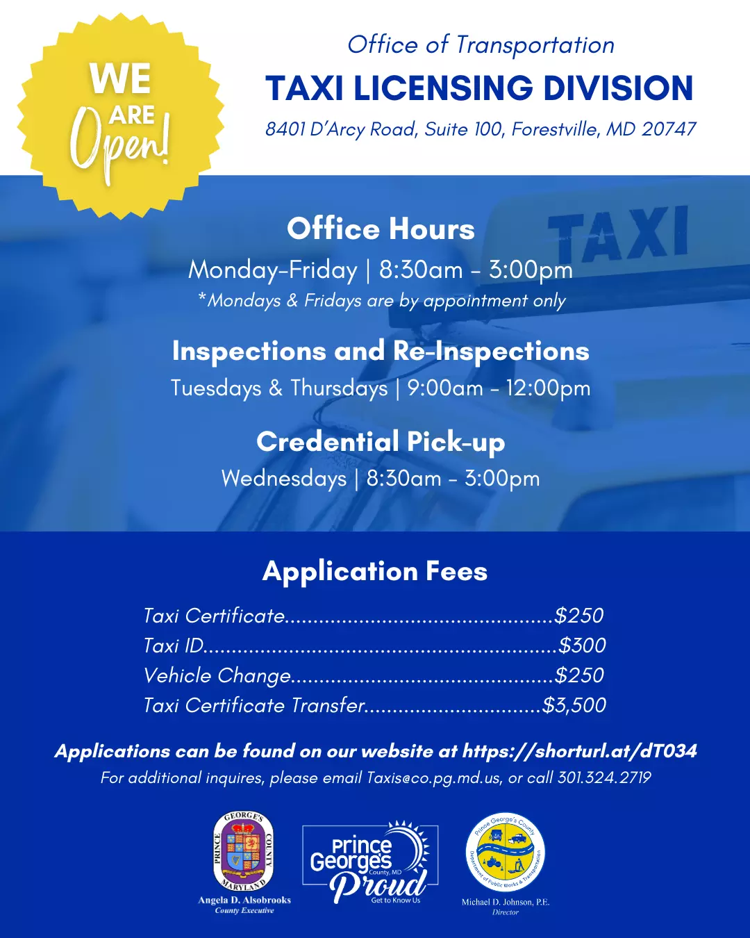 Taxi Licensing Division flyer