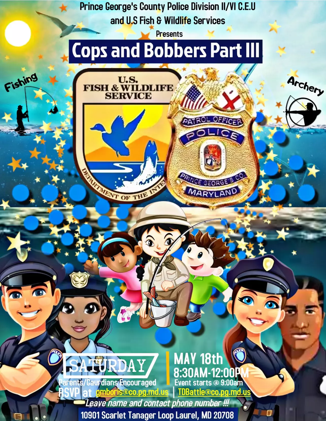 Cops and Bobbers Youth Event May 18 2024