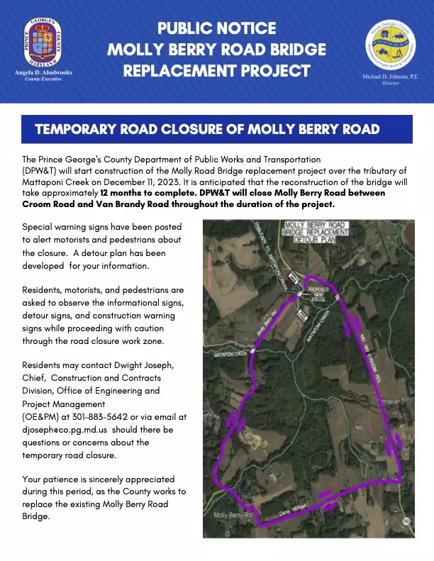 Molly Berry Road announcement