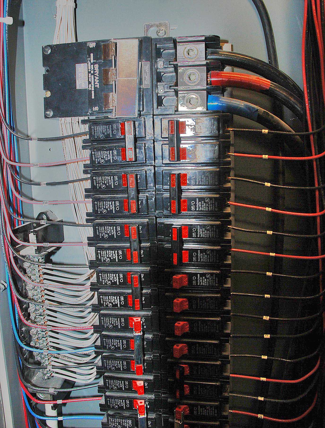 Photo of open Electrical Panel for commercial establishment