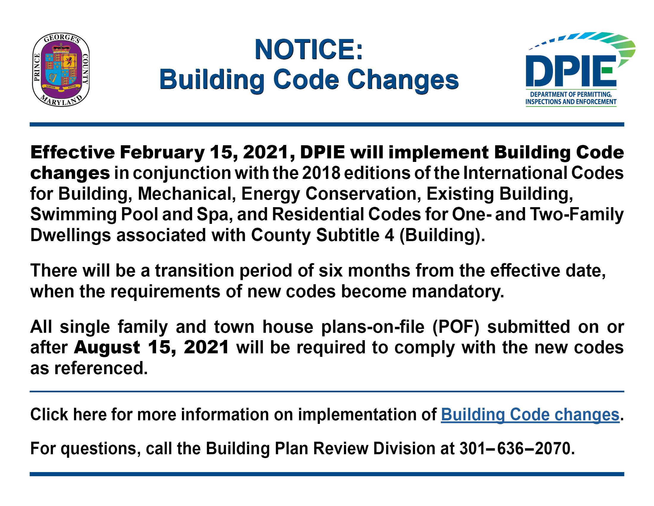Building Code Changes 2-15-21