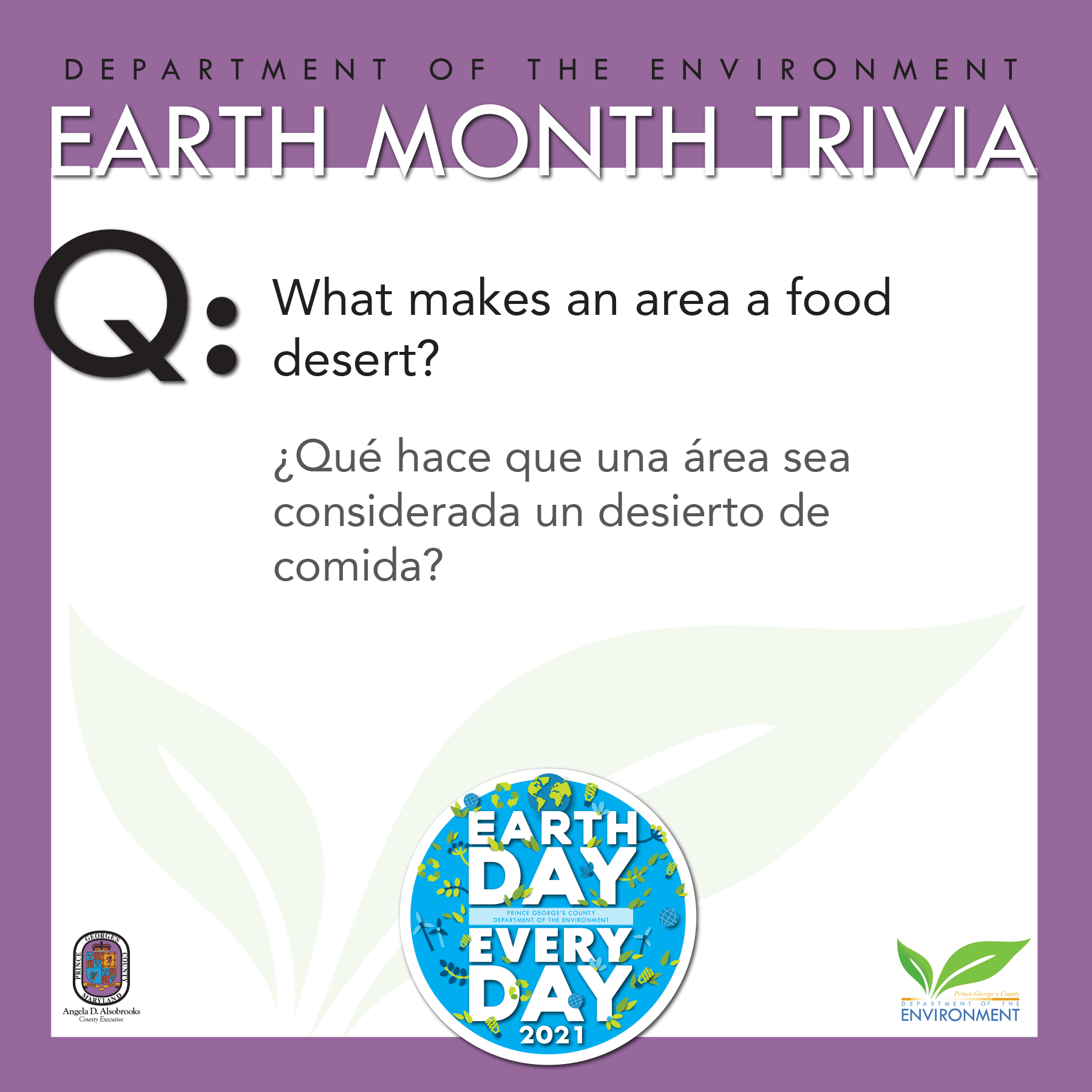 Earth month 4-29QUESTION