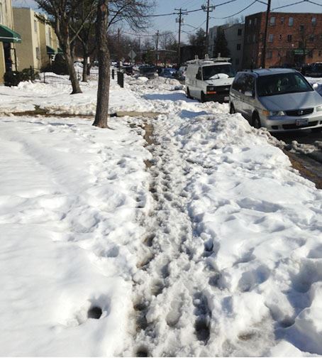 Snowy Sidewalk