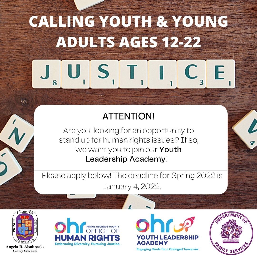 Flyer for Youth Leadership Academy Spring 2022