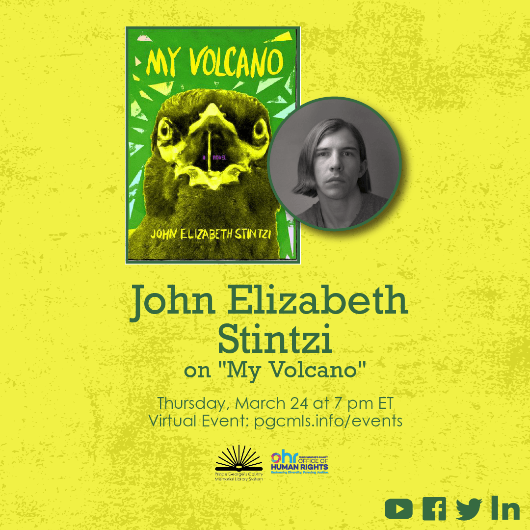 Flyer for March 24 - John Elizabeth Stintzi on "My Volcano"