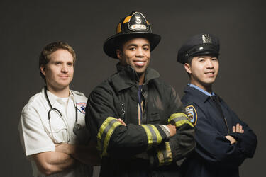3 Critical Workers - Firefighter, Police and EMT