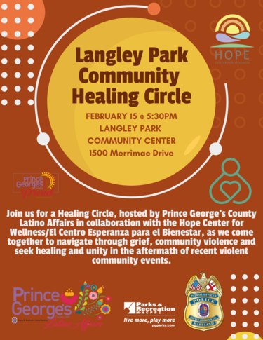 Langley Park Community Healing Circle flyer