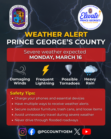 PGC Severe Weather Alert - March 16 2026 - OEM