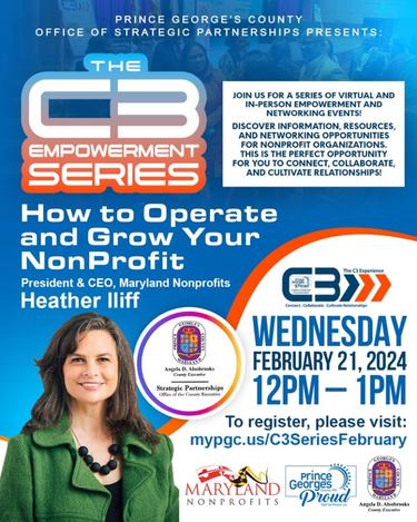 C3 Empowerment Series Flyer: How to Operate and Grow Your Nonprofit