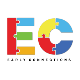 Early Connections Campaign Logo with multi-color puzzle pieces building "E" and "C"