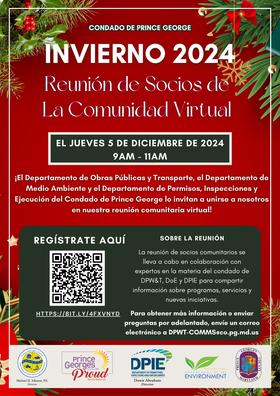 Spanish Virtual Community Partners' Meeting Flyer