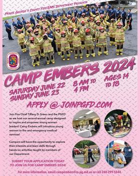 Camp Embers 2024 Flyer