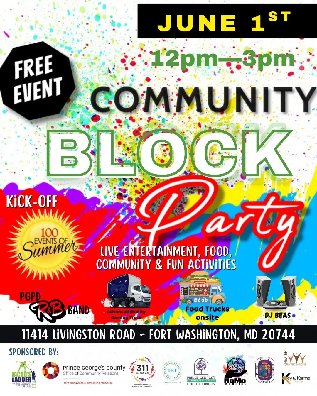 100 Events of Summer Kickoff 2025 Flyer