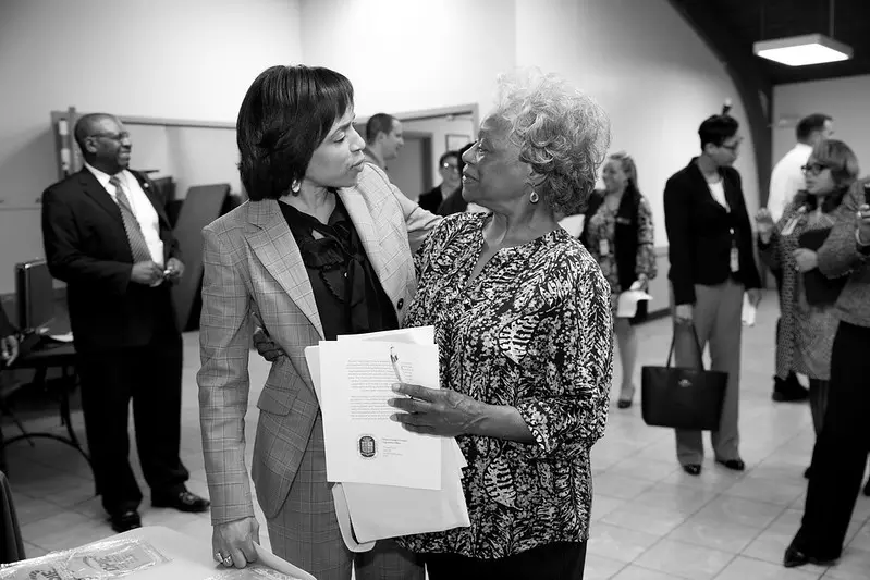 County Executive Angela Alsobrooks at the West Lanham Hills Civic Association Meeting