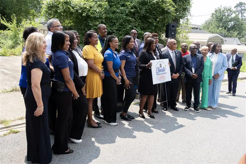 County Executive Braveboy's leadership team along with agency partners at Strike Force 311 Kick Off