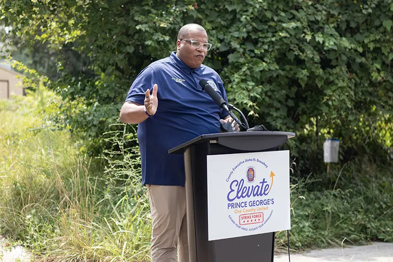 Deputy Chief of Staff Devan Martin kicking off Strike Force 311 