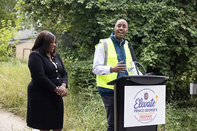 County Executive Braveboy and Council Chair Borroughs at Strike Force 311 Kick Off