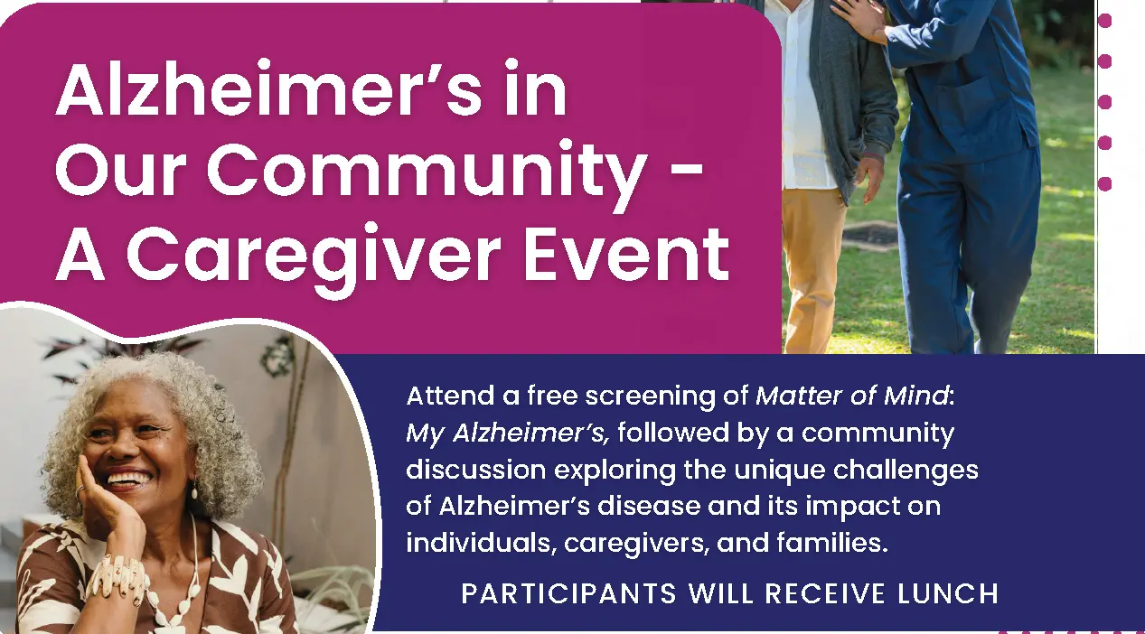 Alzheimer's Community Caregiving Event Graphic