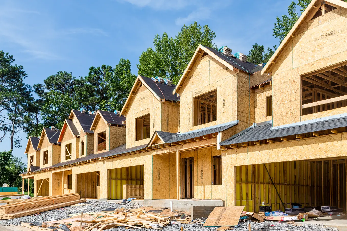 Homes under construction