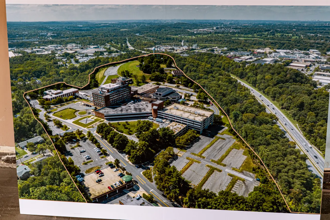 Aerial view of Cheverly Hospital