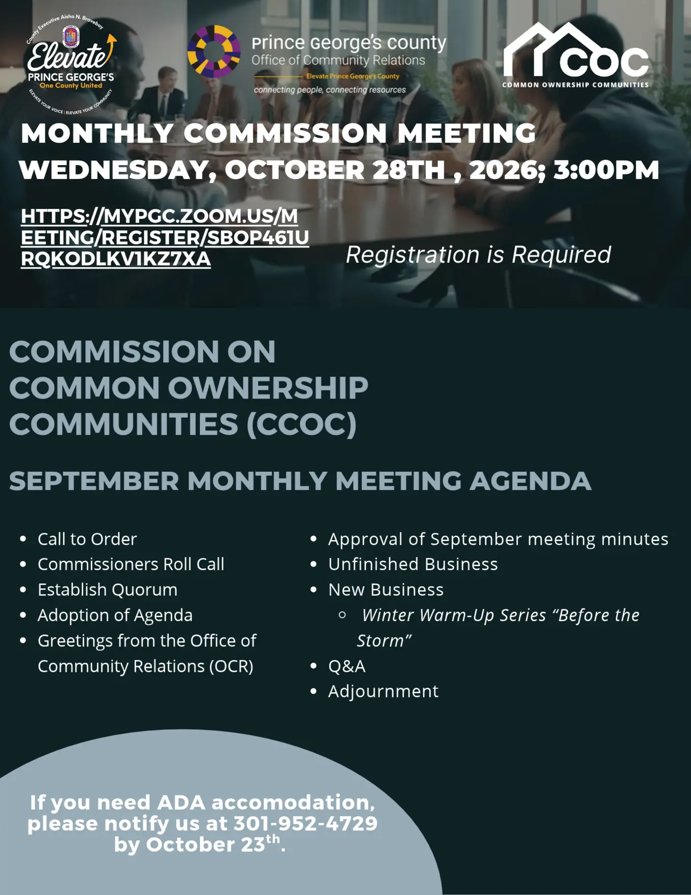 CCOC October Meeting 