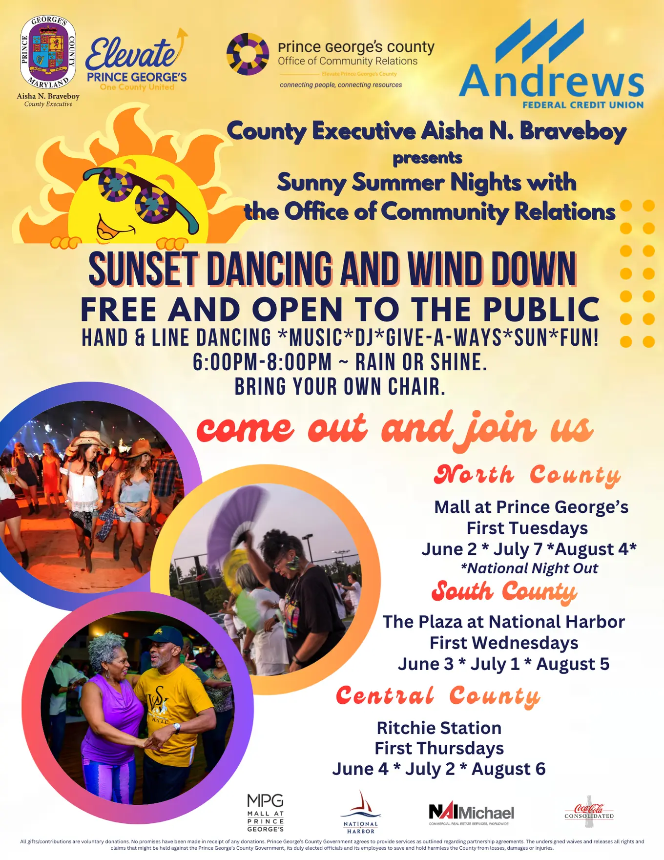 Sunny Nights Events flyer
