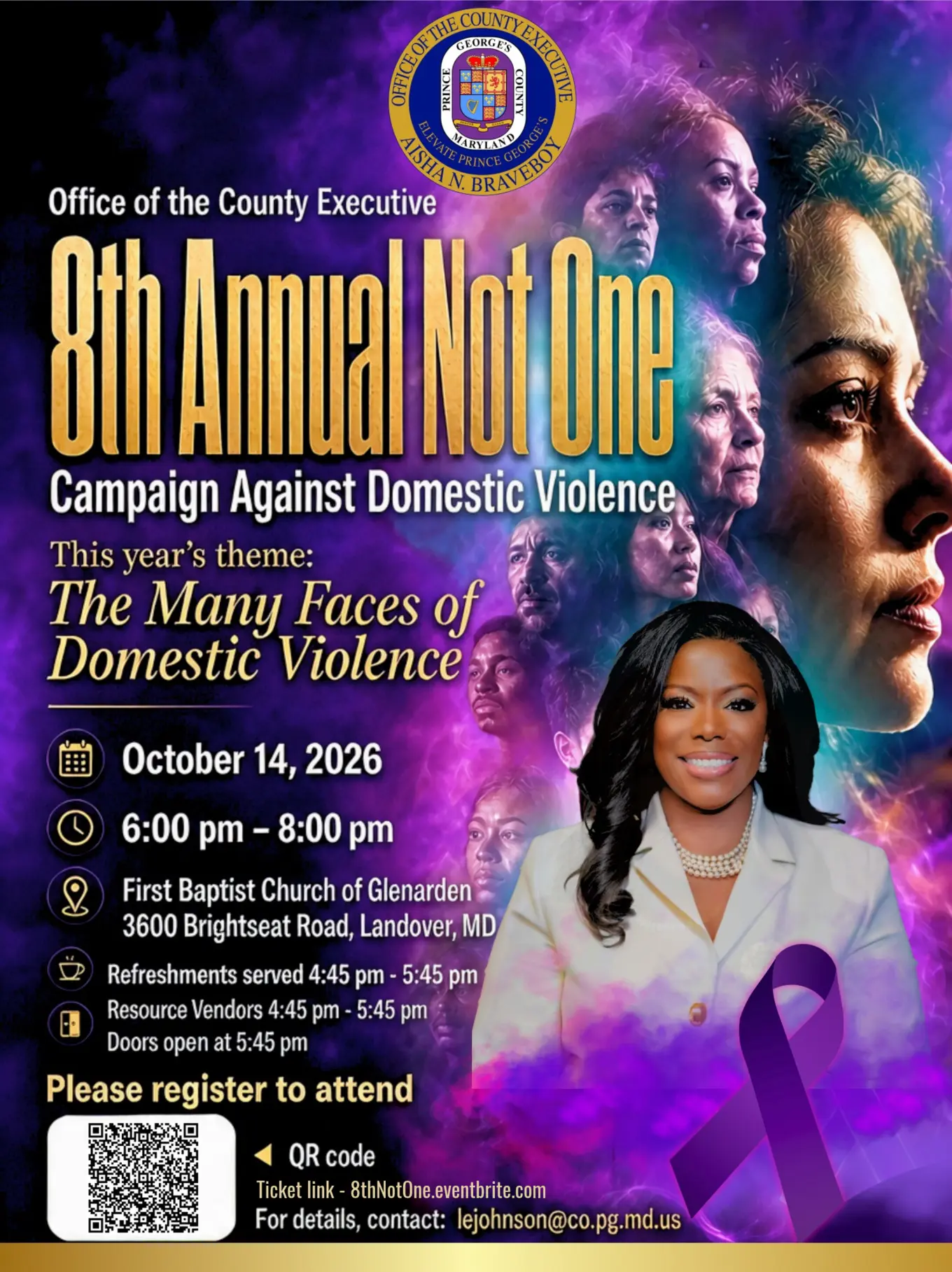 8th Annual Not One flyer with event details