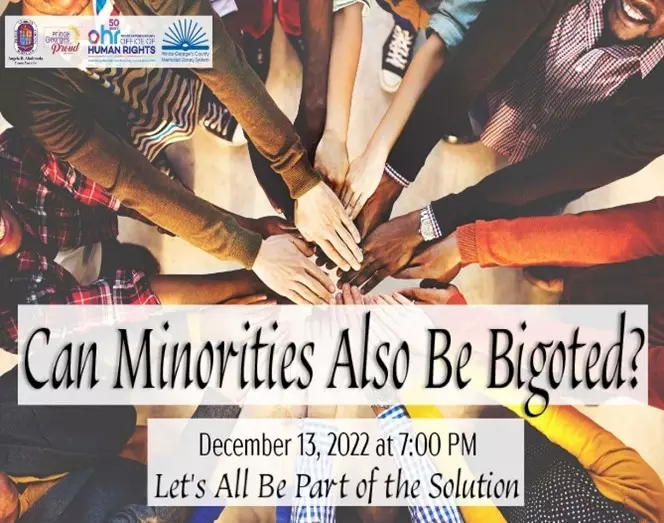 Can Minorities Also Be Bigoted Event Flyer