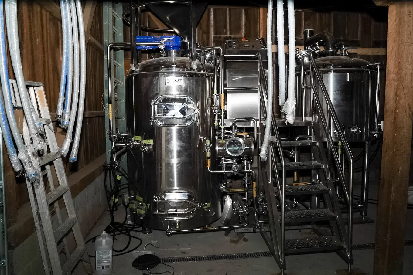 Picture of the Hennessey Creek Brewery setup