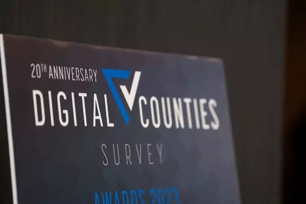 Digital County Survey 20th Anniversary Sign