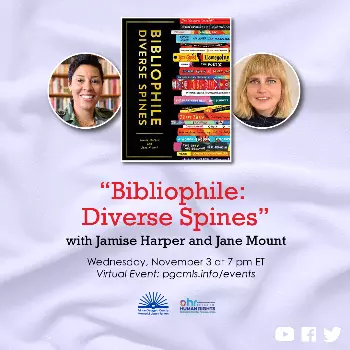 Bibliophile Diverse Spines Event Flyer