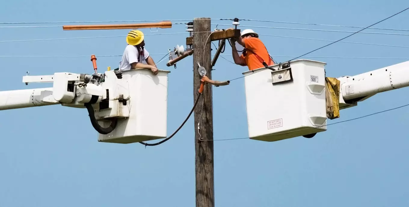 Electrical utility workers