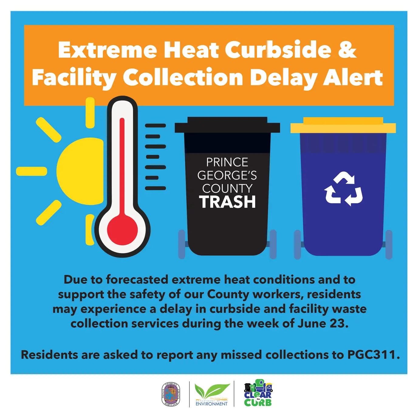 Extreme Heat Waste Collection Graphic