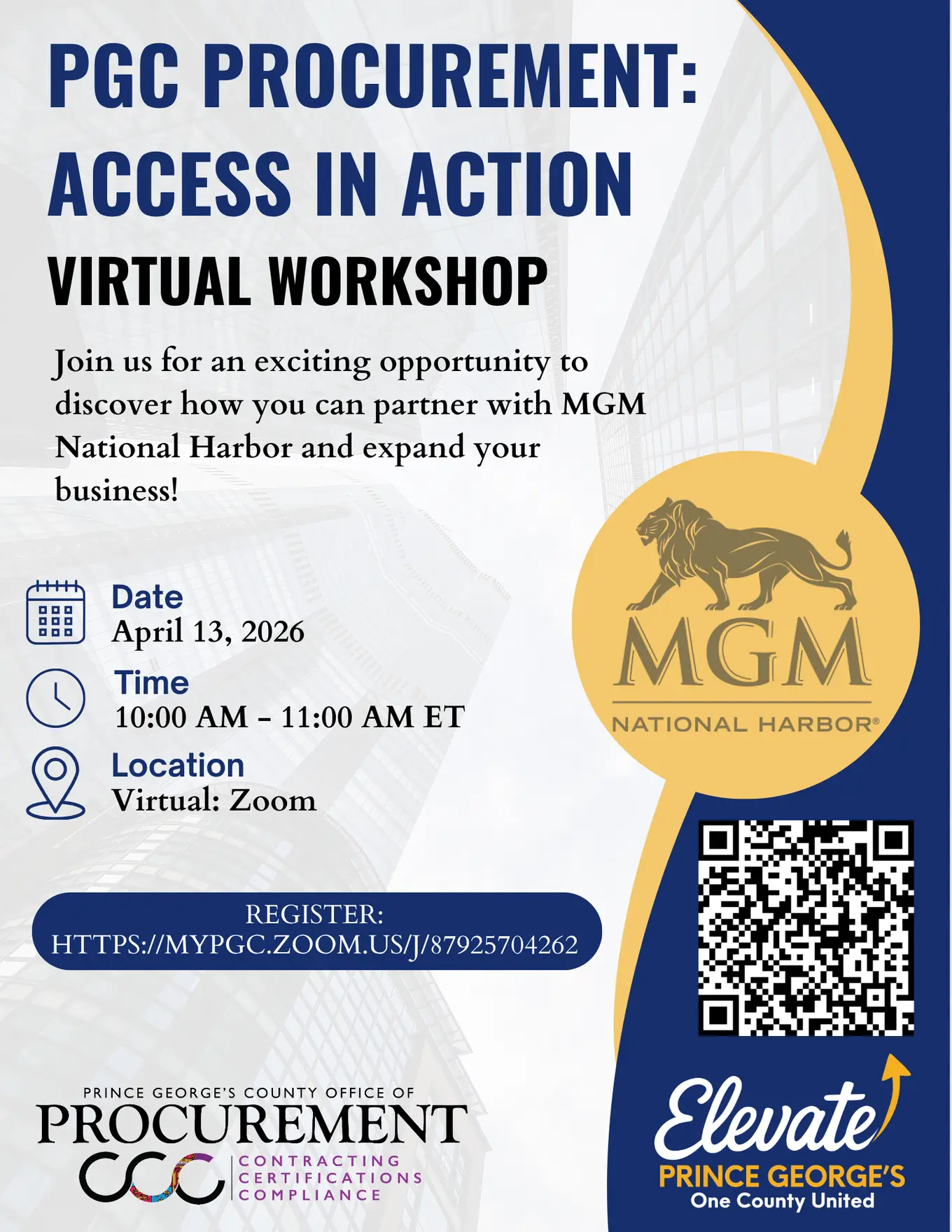PGCProcurement: Access in Action Virtual Workshop