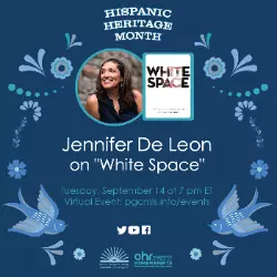 Jennifer De Leon on "White Spaces" Event Flyer
