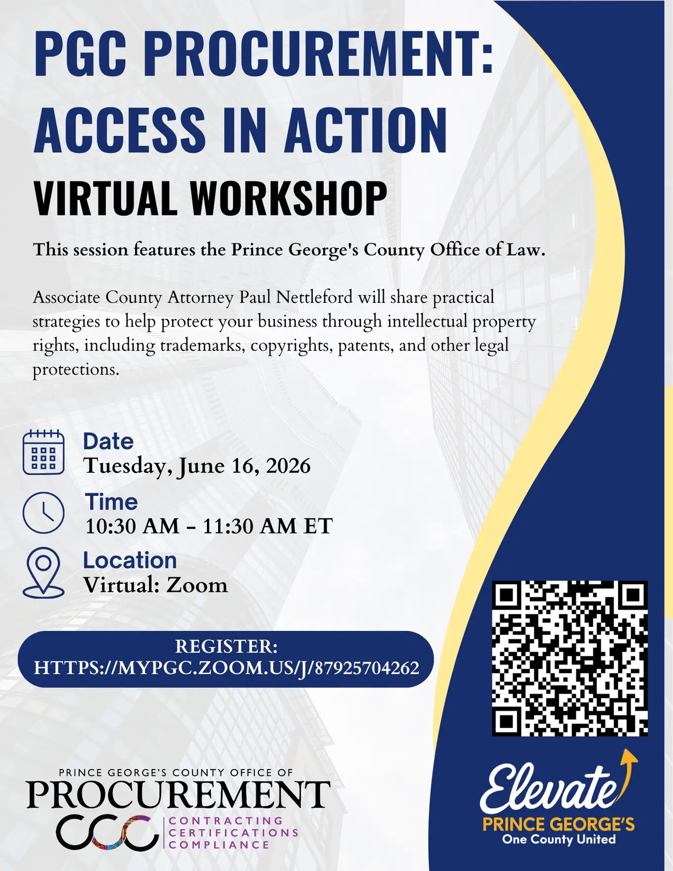 June 2026 PGCProcurement: Access in Action Virtual Workshop