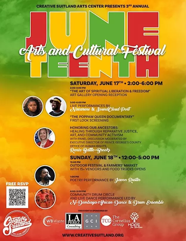 Juneteenth Arts and Cultural Festival Event Flyer 