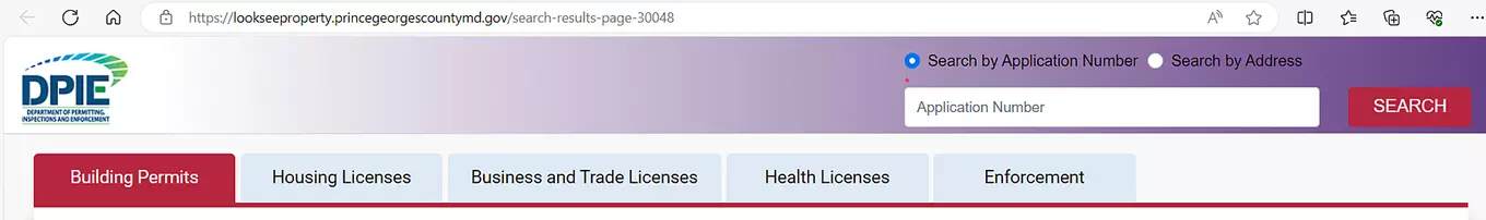 Permits & Inspections Search, Status and History | Prince George's County