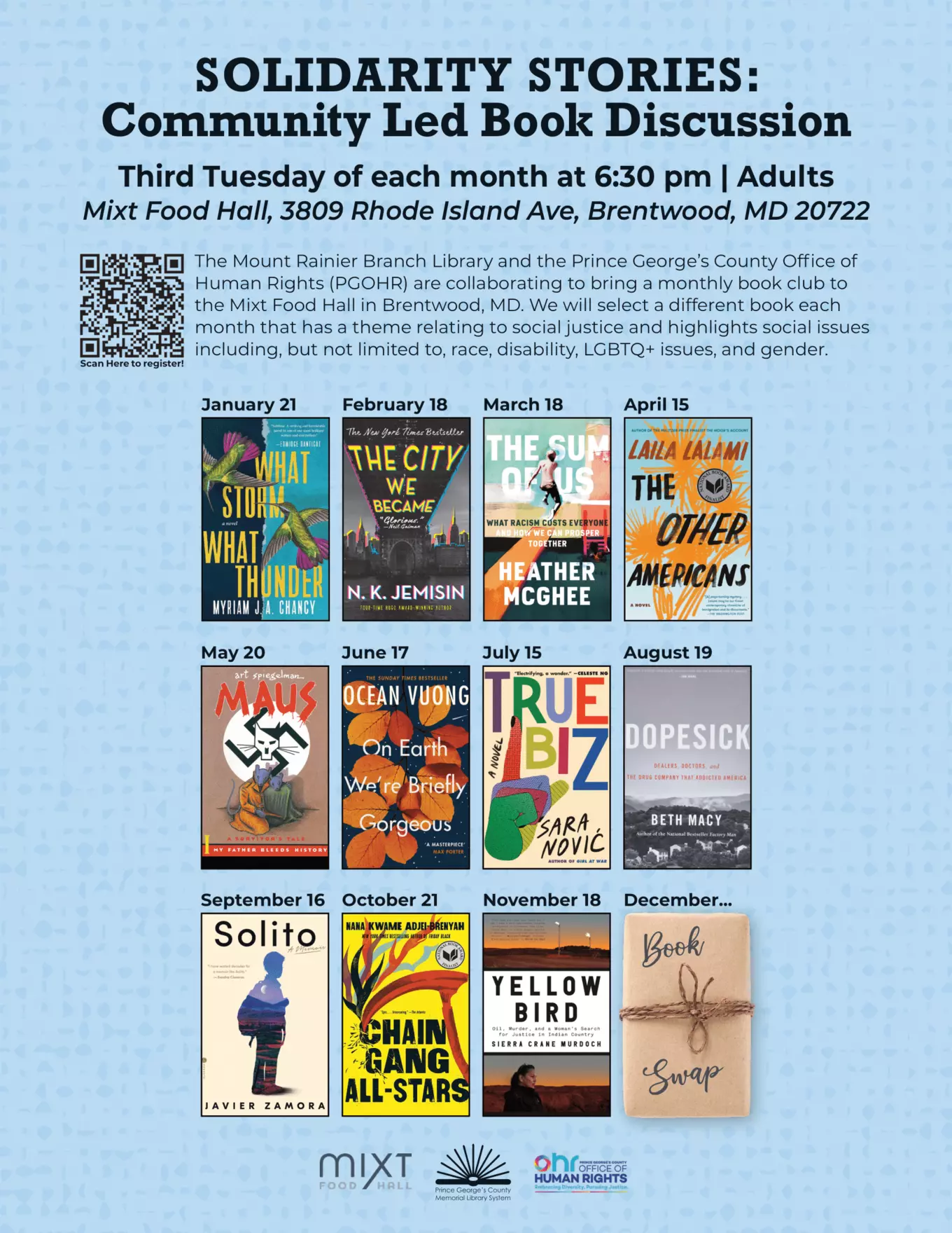 IMAGE: Solidarity Stories Book Club January 2025 - What Storm What Thunder