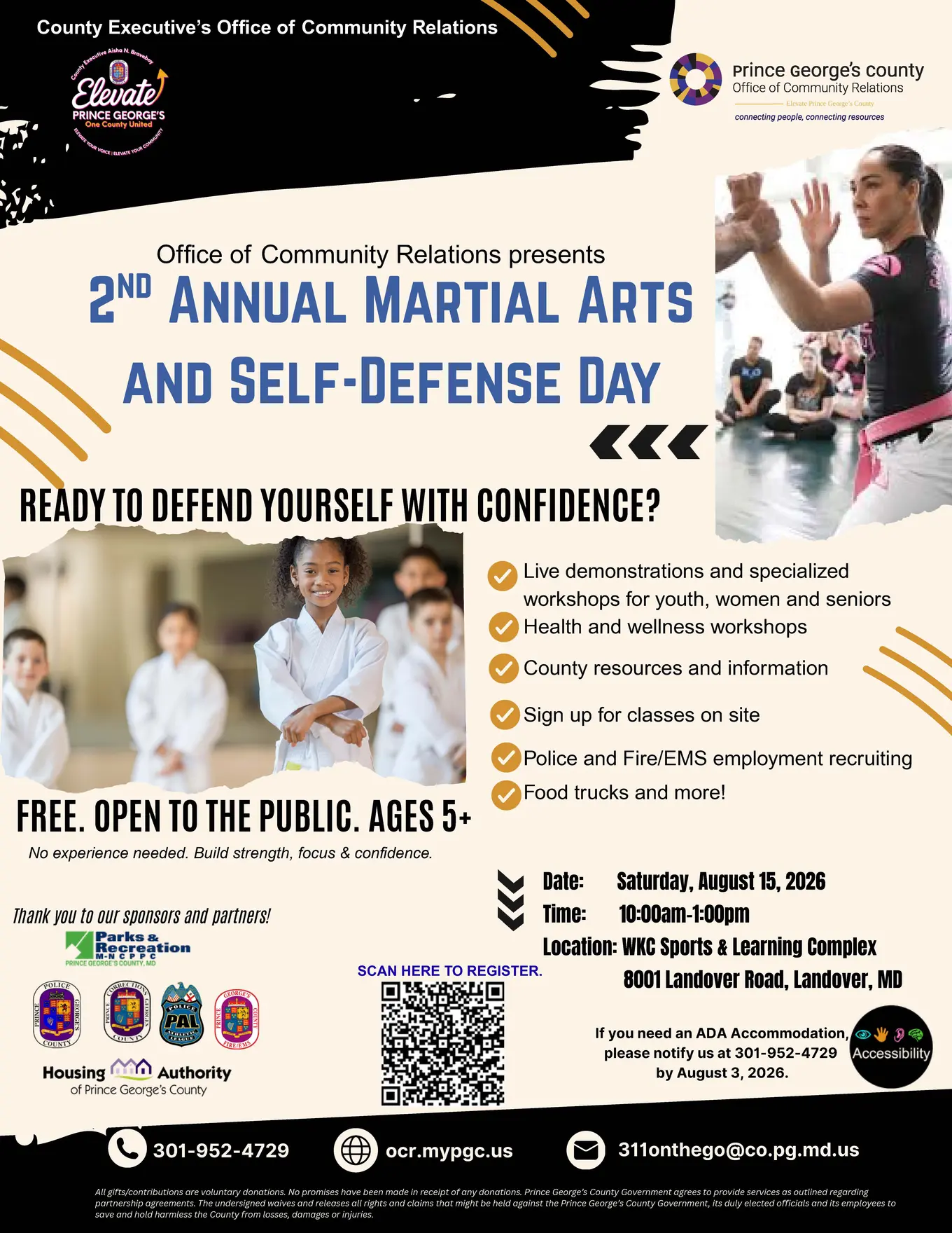 2nd Annual Martial Arts and self defense day flyer