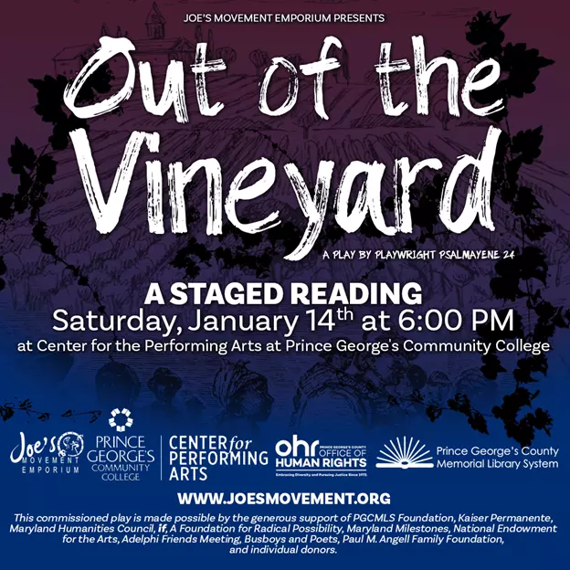 Out of the Vineyard Event Flyer