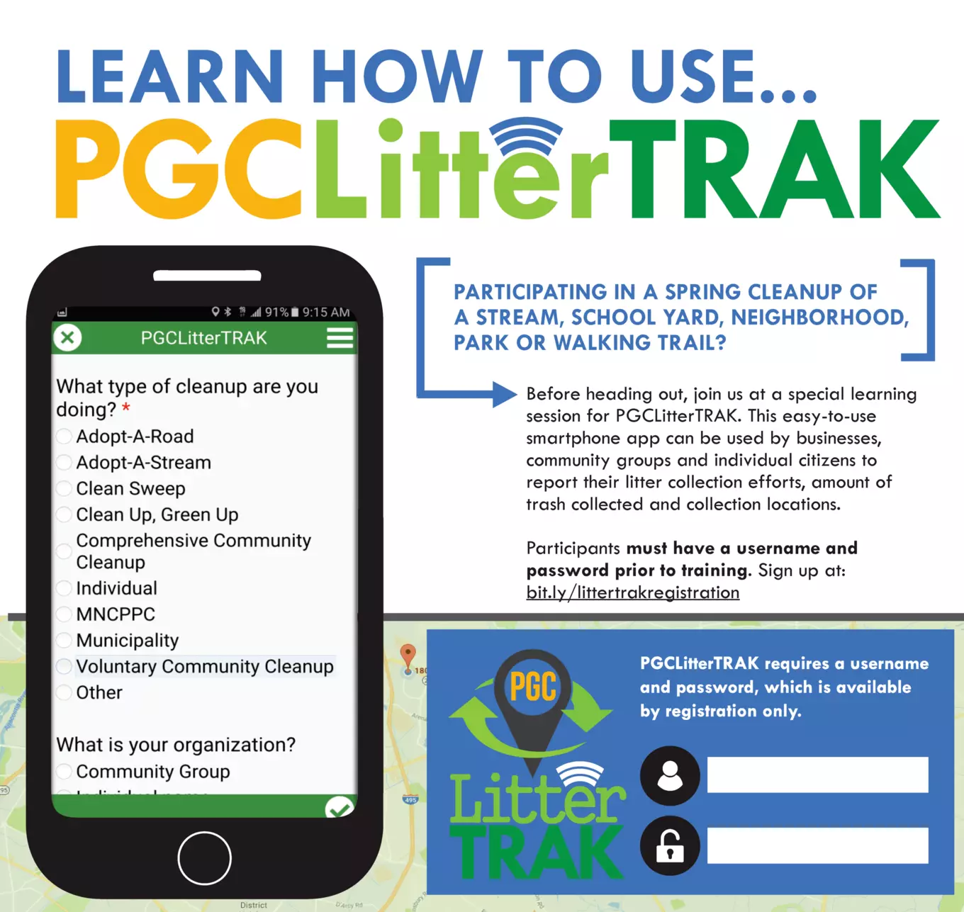 How to Use the PGC LitterTrak App