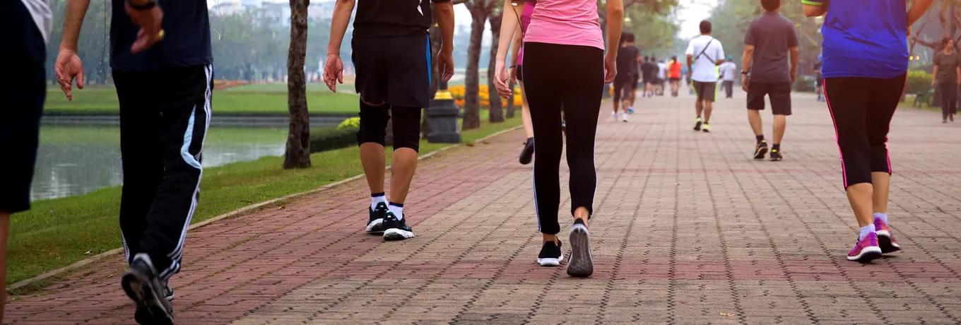 Group of people walking outdoors