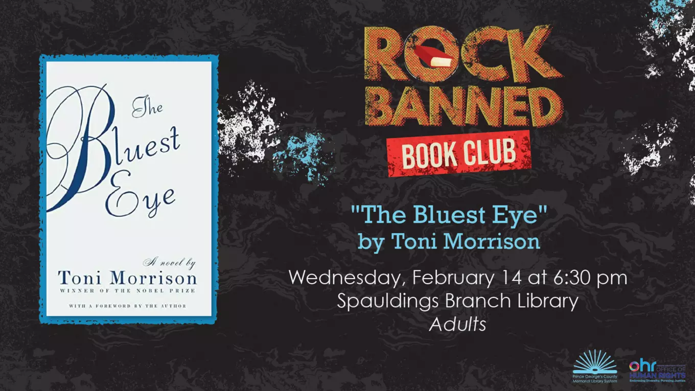 Rock Banned Book Club on The Bluest Eye - 6:30 pm, Spauldings Branch Library, February 14, 2024