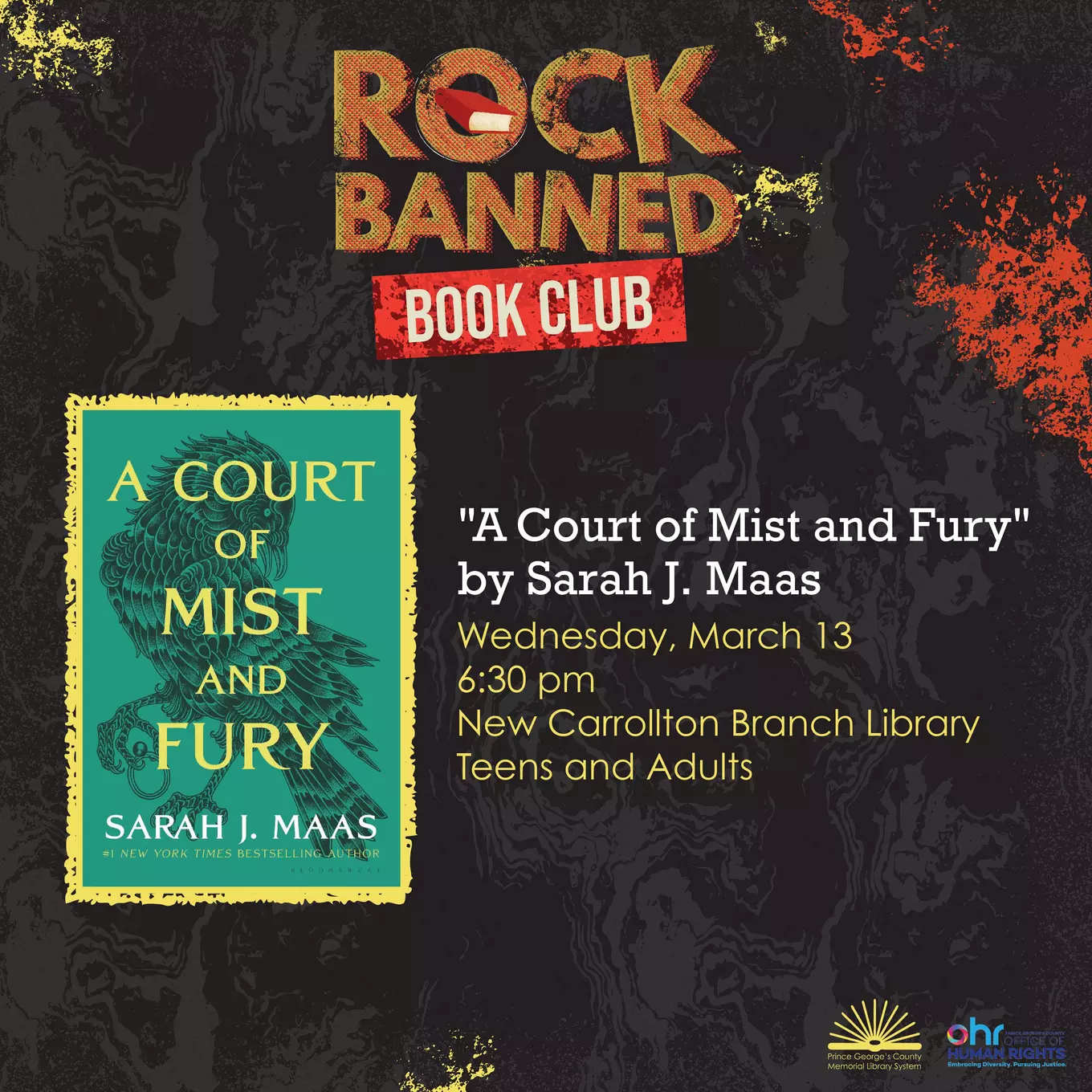 Rock Banned Book Club on A Court of Mist and Fury - 6:30 pm, New Carrollton 