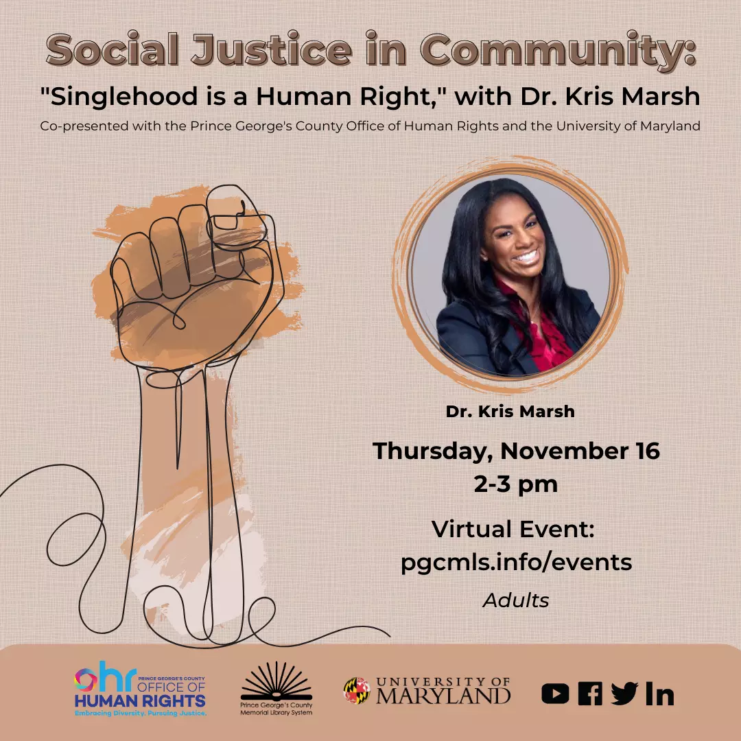 Social Justice in Community - Kris Marsh Event Flyer