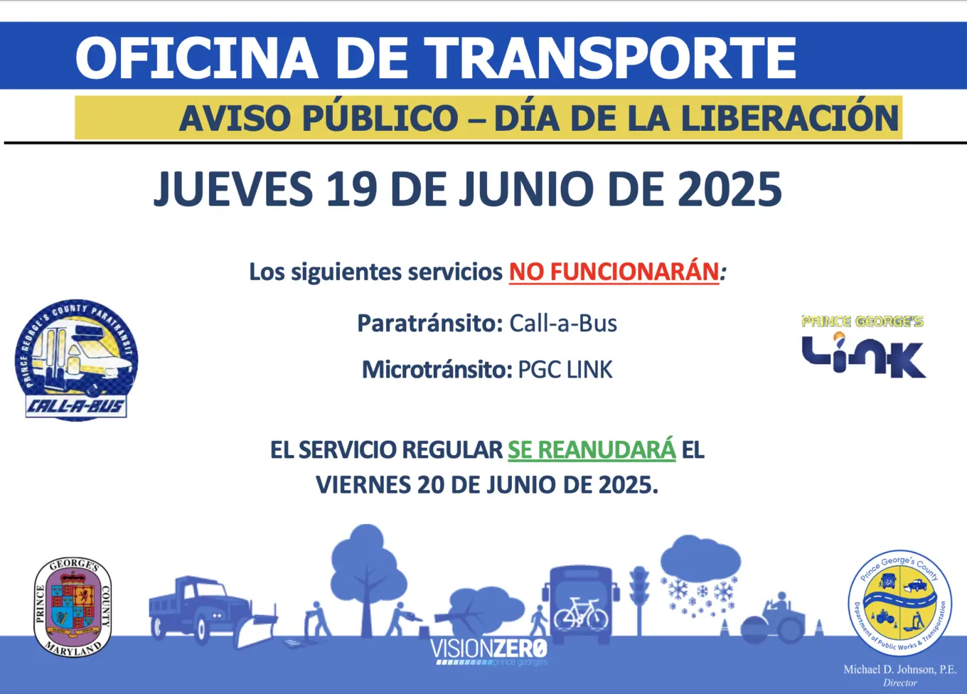 DPW&T Juneteenth public notice 