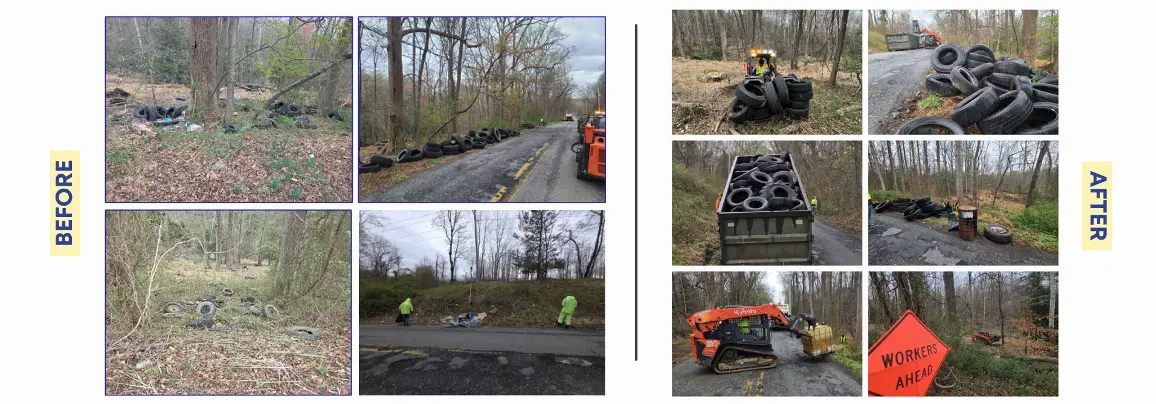 Before and After - Illegal Dumping