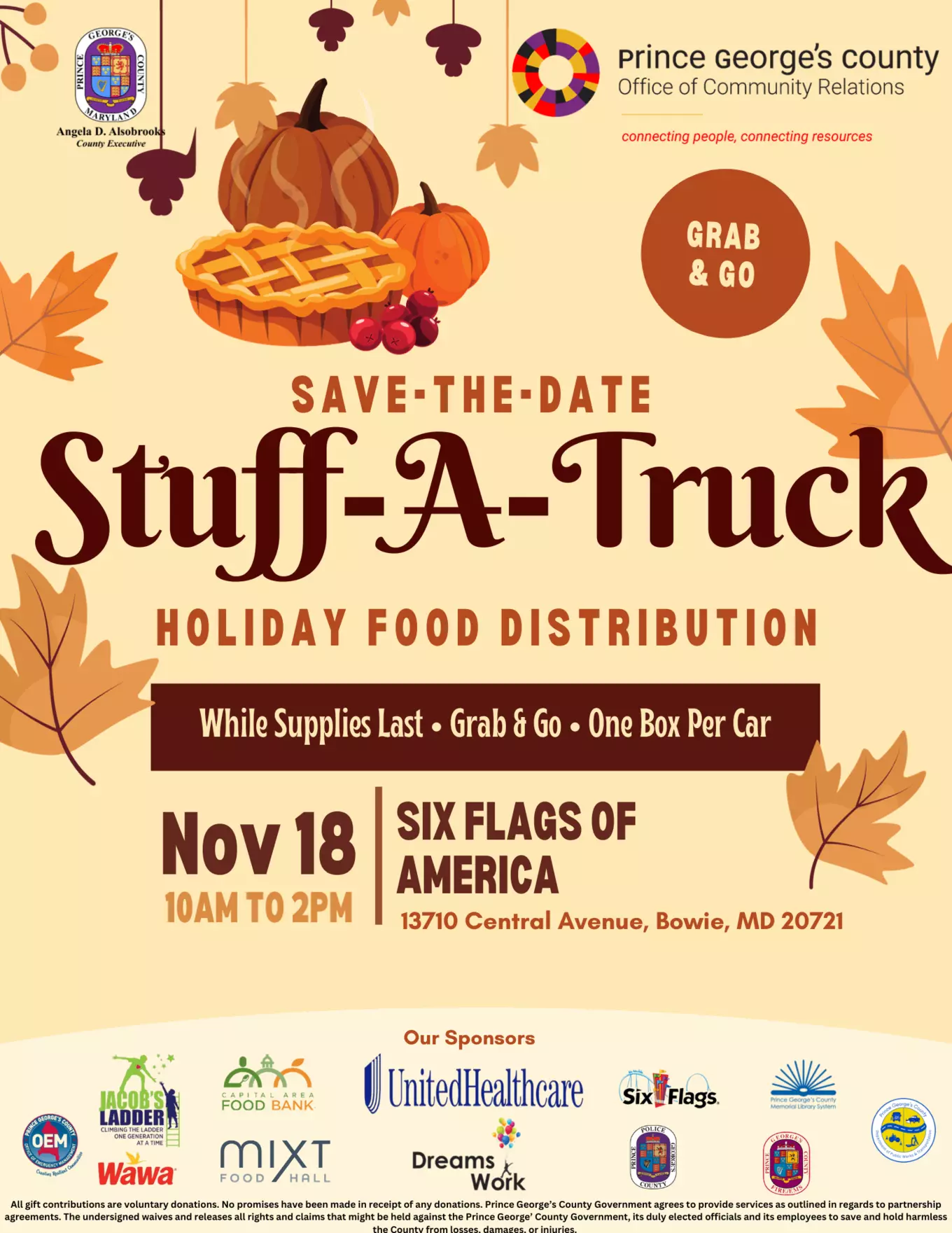 Stuff A Truck Holiday Food Distribution Flyer Image