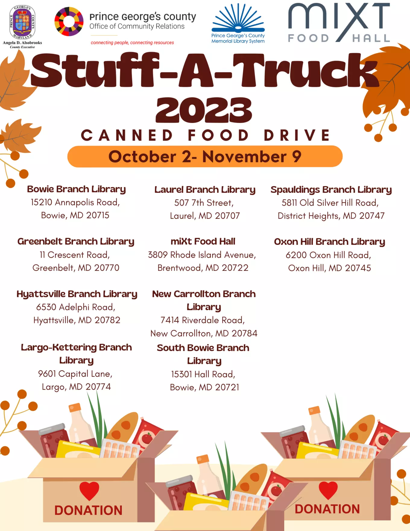 Stuff A Truck Canned Food Drive Flyer Image